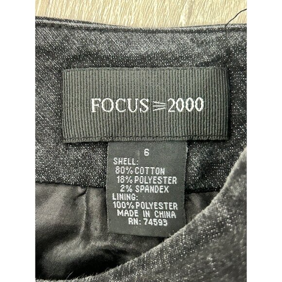 Focus 2000 Denim skirt Womens Retro 90's y2k Grunge Punk Straight Pencil size 6 - Picture 8 of 9
